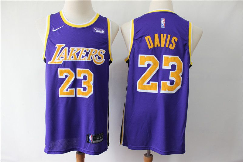 Men Los Angeles Lakers #23 Davis Purple Game Nike NBA Jerseys